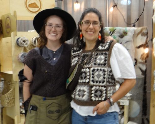 WES KEATING THE CARILLON 

Victoria Radauskas of In Between Farms enjoys collaborative fibre farming with her neighbor, Christel Lanthier of Ferme Fiola Farm at Ste Genevieve.