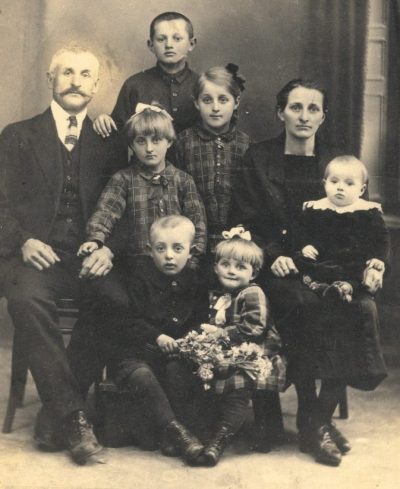 Aunt Justina and Uncle Bernhard Falk, Schoeneberg, exiled to Siberia, ca. 1940.